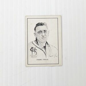 Vintage 1950 Callahan Hall of Fame Frank Frisch Baseball Trading Card